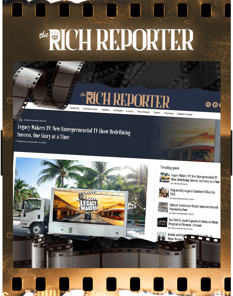 Legacy Makers It is an entrepreneurial TV show that aims to redefine success by sharing one story at a time.